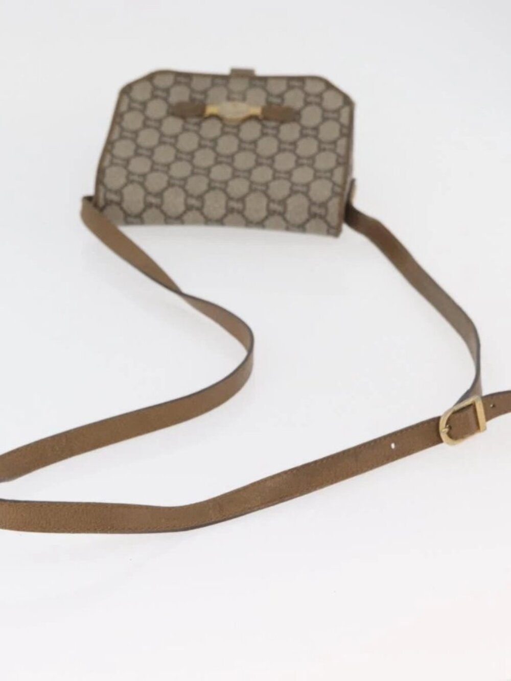 GUCCI GG Plus Supreme Shoulder Bag PVC Beige Gold Auth ka3753 - Picture 8 of 16